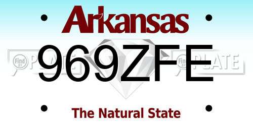 969ZFE Arkansas License Plate