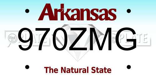 970ZMG Arkansas License Plate