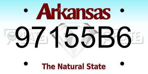 97155B6 Arkansas License Plate