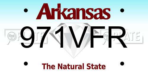 971VFR Arkansas License Plate