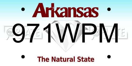 971WPM Arkansas License Plate