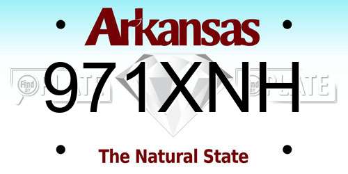 971XNH Arkansas License Plate