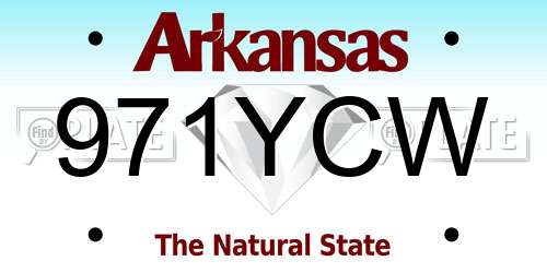 971YCW Arkansas License Plate