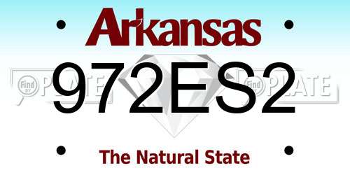 972ES2 Arkansas License Plate