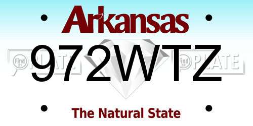 972WTZ Arkansas License Plate