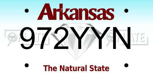 972YYN Arkansas License Plate