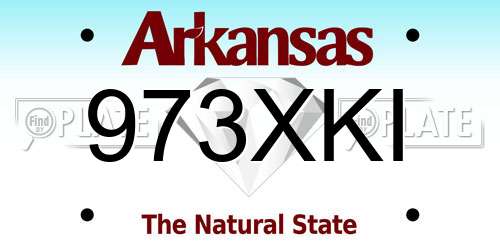 973XKI Arkansas License Plate