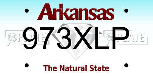 973XLP Arkansas License Plate