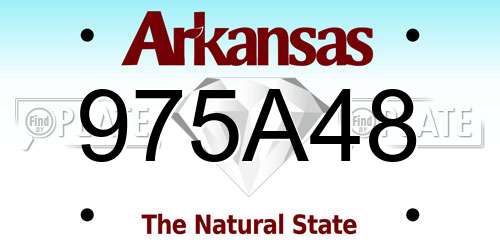 975A48 Arkansas License Plate