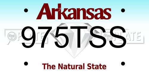 975TSS Arkansas License Plate