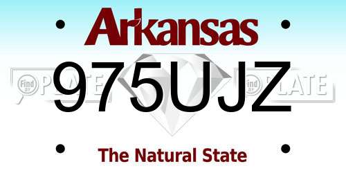 975UJZ Arkansas License Plate