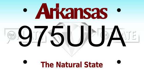 975UUA Arkansas License Plate
