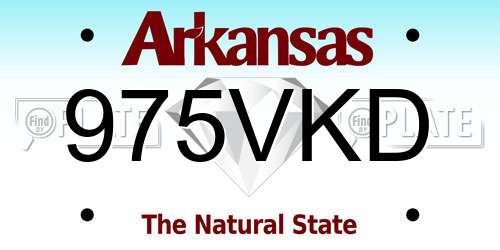 975VKD Arkansas License Plate