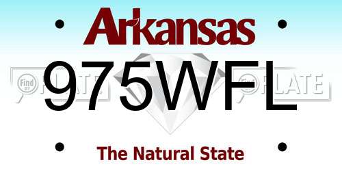 975WFL Arkansas License Plate