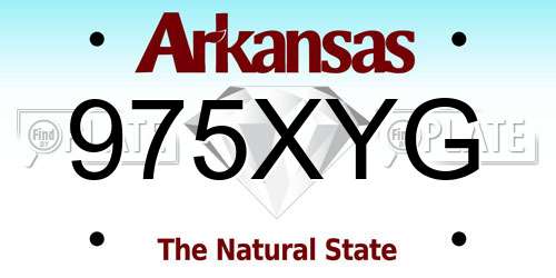 975XYG Arkansas License Plate