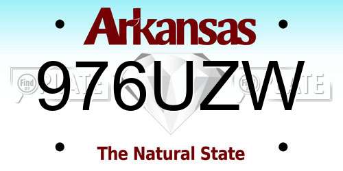 976UZW Arkansas License Plate
