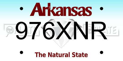 976XNR Arkansas License Plate