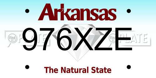 976XZE Arkansas License Plate