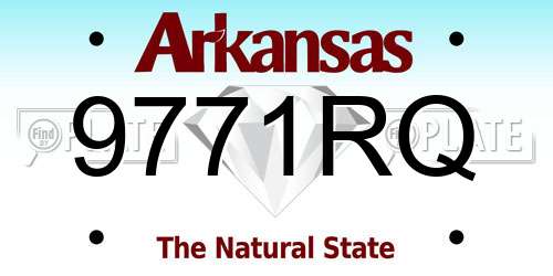9771RQ Arkansas License Plate