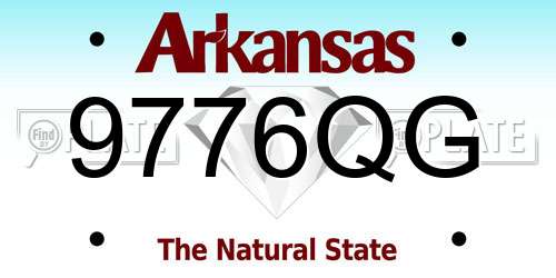 9776QG Arkansas License Plate