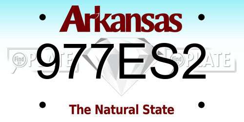 977ES2 Arkansas License Plate