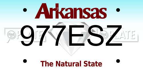 977ESZ Arkansas License Plate