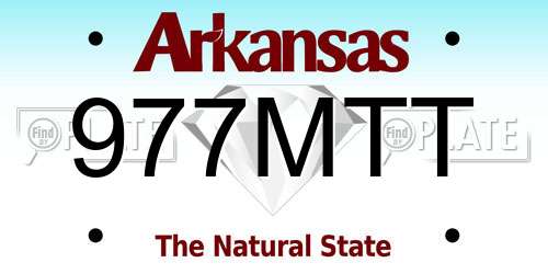 977MTT Arkansas License Plate