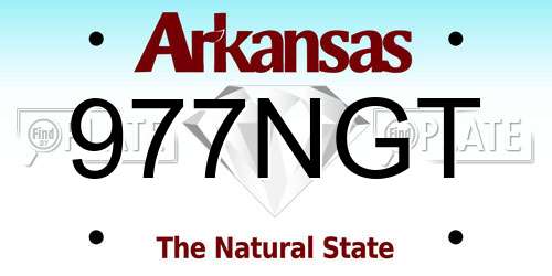 977NGT Arkansas License Plate