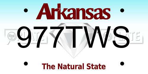 977TWS Arkansas License Plate