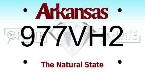 977VH2 Arkansas License Plate