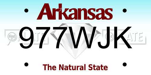 977WJK Arkansas License Plate