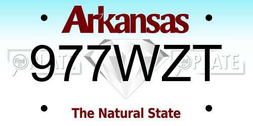 977WZT Arkansas License Plate