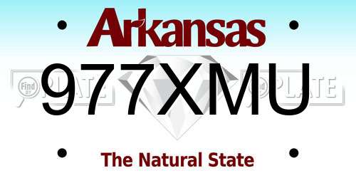 977XMU Arkansas License Plate