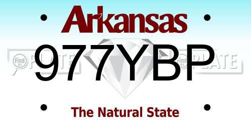 977YBP Arkansas License Plate