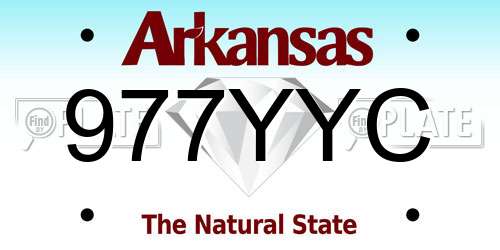 977YYC Arkansas License Plate