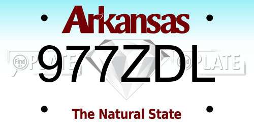 977ZDL Arkansas License Plate