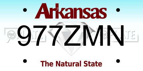 977ZMN Arkansas License Plate