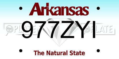 977ZYI Arkansas License Plate
