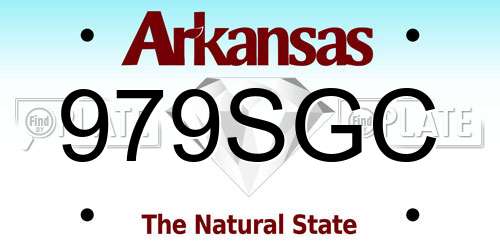 979SGC Arkansas License Plate