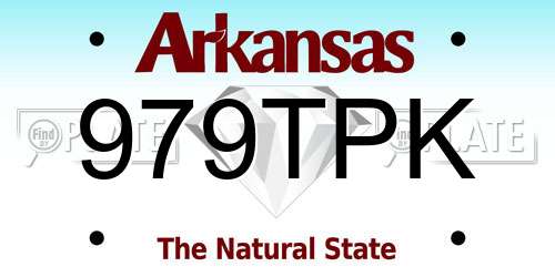 979TPK Arkansas License Plate