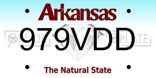 979VDD Arkansas License Plate