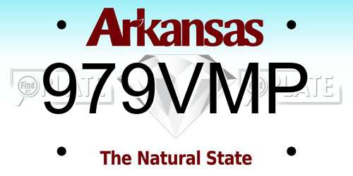 979VMP Arkansas License Plate