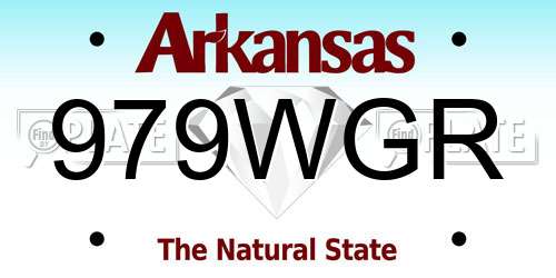 979WGR Arkansas License Plate
