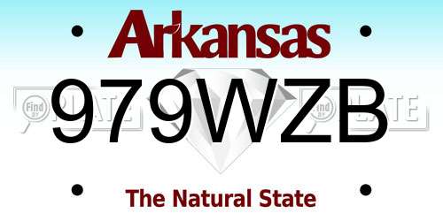 979WZB Arkansas License Plate