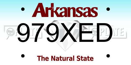 979XED Arkansas License Plate