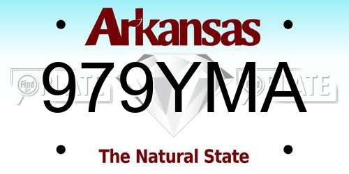 979YMA Arkansas License Plate