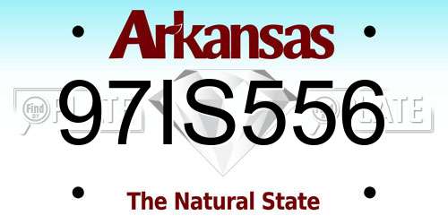 97IS556 Arkansas License Plate