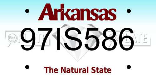97IS586 Arkansas License Plate