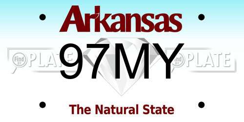 97MY Arkansas License Plate