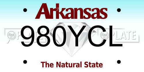 980YCL Arkansas License Plate